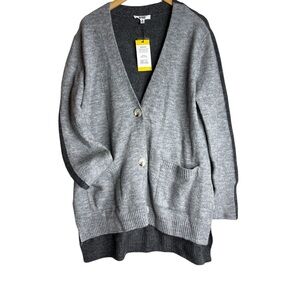 BB Dakota Steve Madden Cardigan Medium Gray Colorblock msrp $99